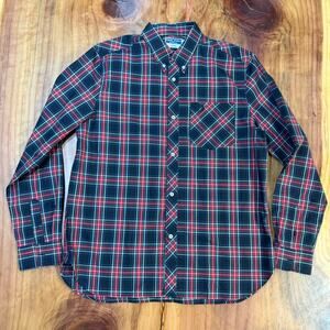 Fred Perry Shirt Mens 42 Button Up Plaid Cotton Long Sleeve Reissues R3-7